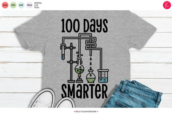 100 Days Smarter Science Experiment: A Versatile Graphic Design Asset for Crafts and Marketing