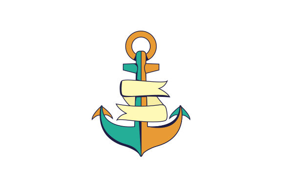 Anchor Old School Tattoo for Crafts and Tattoos