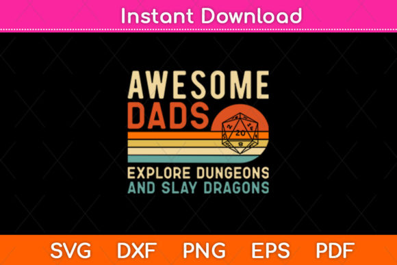 Awesome Dads Explore Dungeons DM RPG Graphics for Crafts