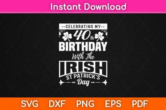 Celebrating My 40th Birthday: A Vibrant Graphic Design Asset for Crafts and Branding