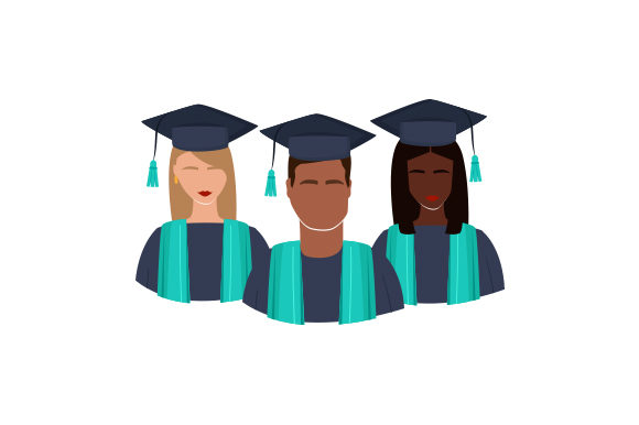Faceless Graduates SVG Craft Design for School Amp Projects