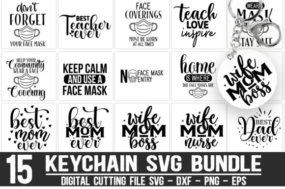 Keychain Bundle: A Versatile Graphic Design Asset for Crafters and Handmade Businesses