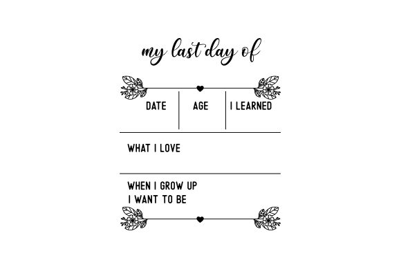 Personalisable Last Day of School Sign for Creative Bloggers and Publishers