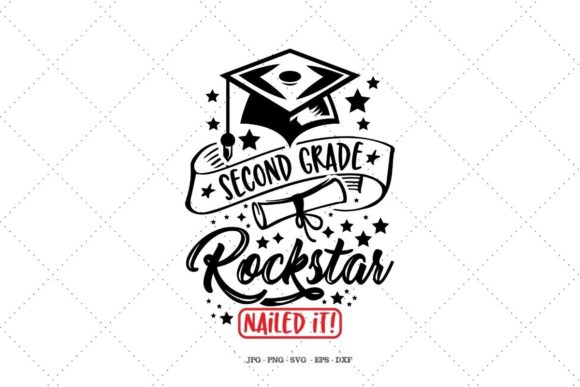 Second Grade Rockstar: A Graphics Asset for Crafts and Handmade Creations