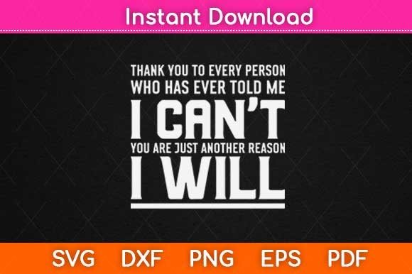 Thank You to Every Person Motivational Graphics for Crafts & Web Design